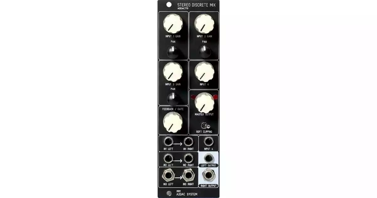 ADDAC System - 713 Stereo Discrete Mixer - Eurorack - sound