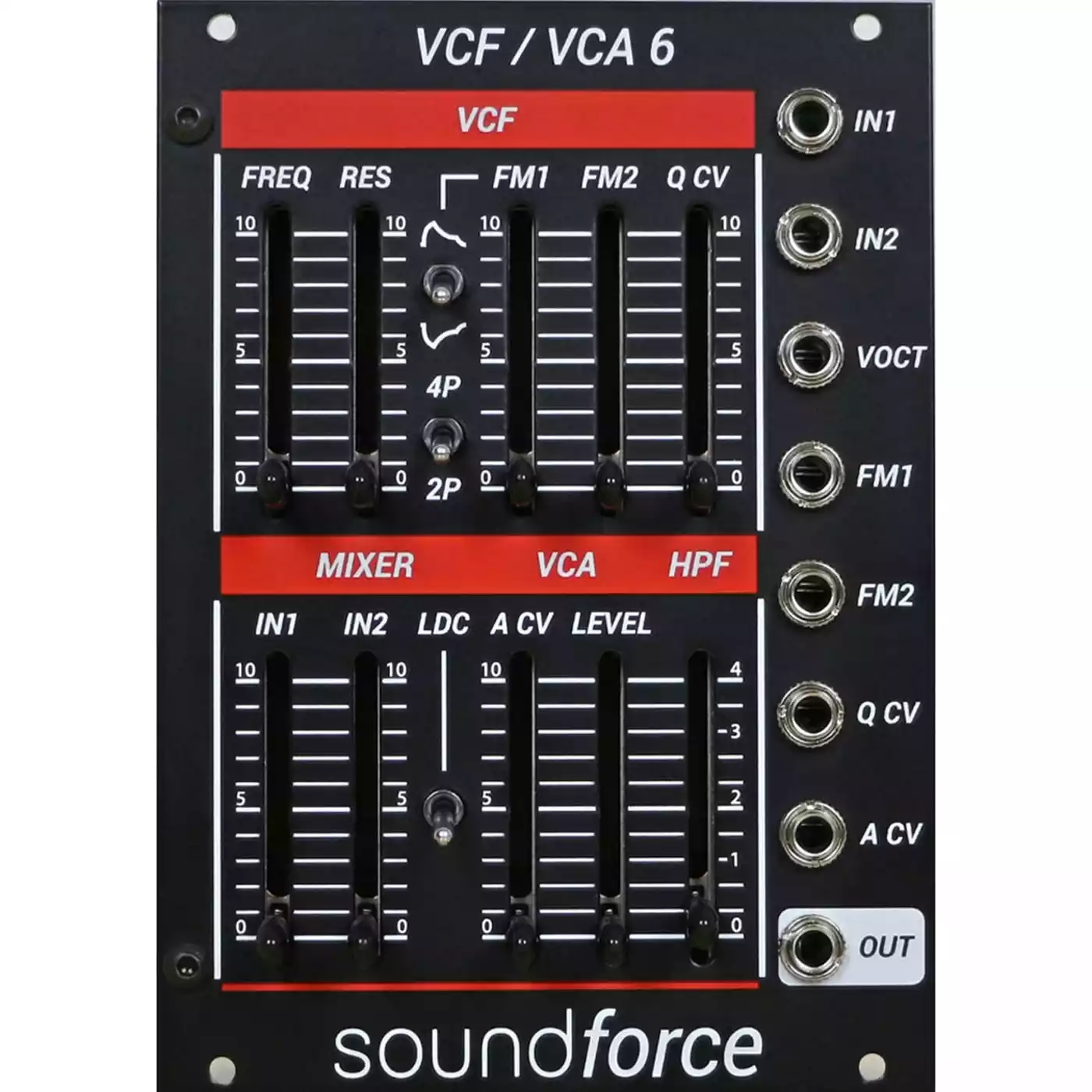 Soundforce VCF/VCA 6 モジュール（ユーロラック） Soundforce VCF/VCA